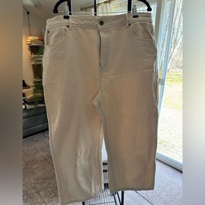 Cream Wide-Leg Jeans Sézane